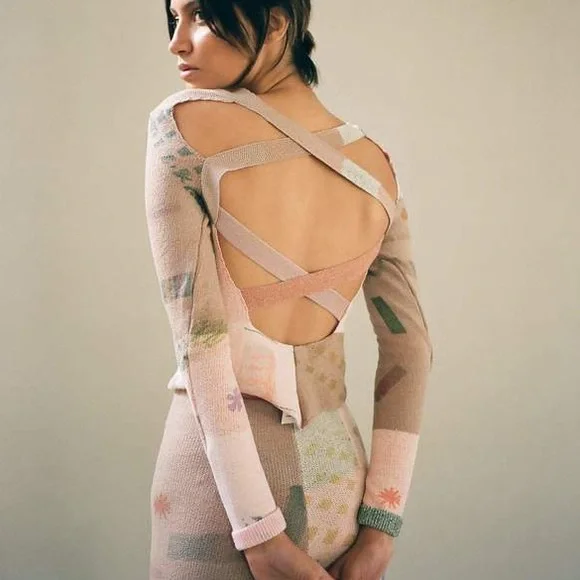 Eckhaus Latta Filati Patchwork Knit Sweater Top - Picture 1 of 15